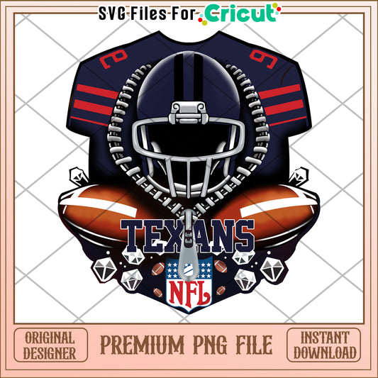 NFL Texans Football Helmet Design, perfect for Cricut projects