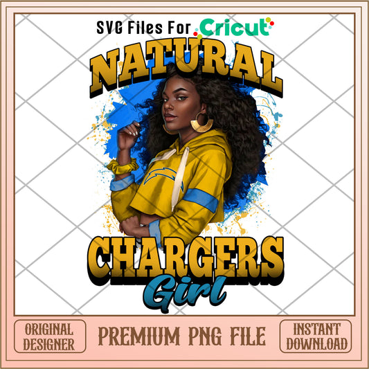 NFL natural Chargers girl png, Los Angeles Chargers png, NFL png