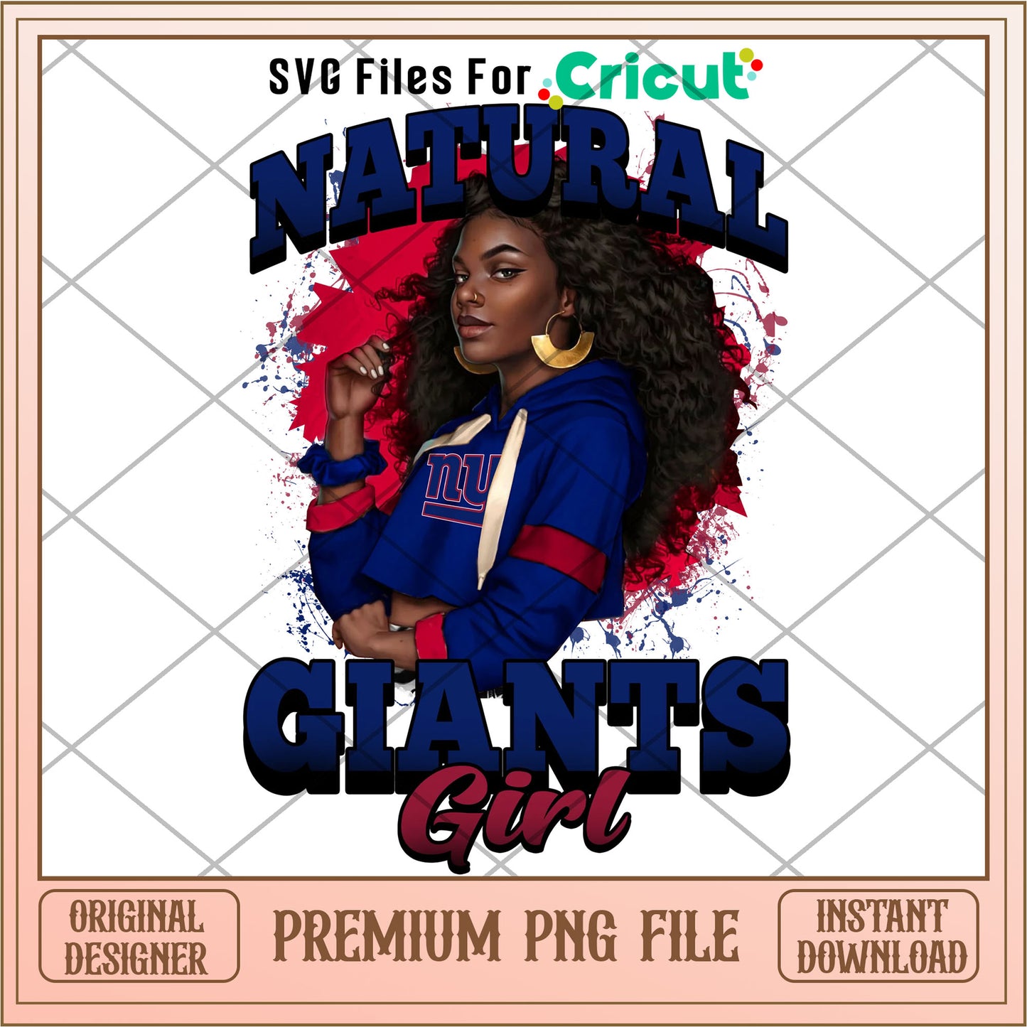 NFL natural Giants girl png, New York Giants png, NFL png