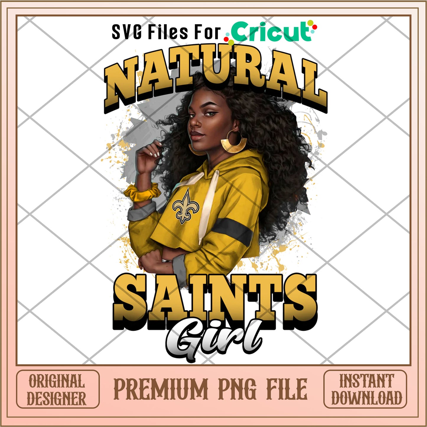 NFL natural Saints girl png, New Orleans Saints png, NFL png