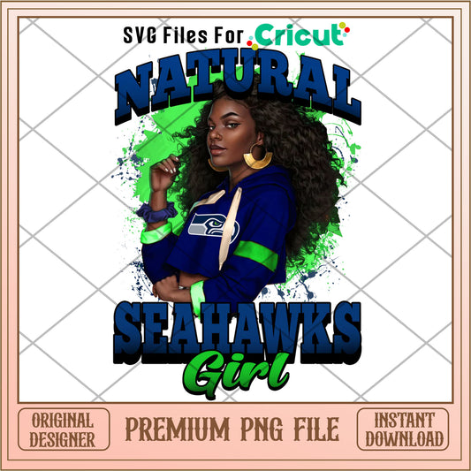 NFL natural Seahawks girl png, Seattle Seahawks png, NFL png