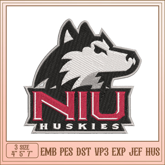 NIU Huskies Embroidery Design