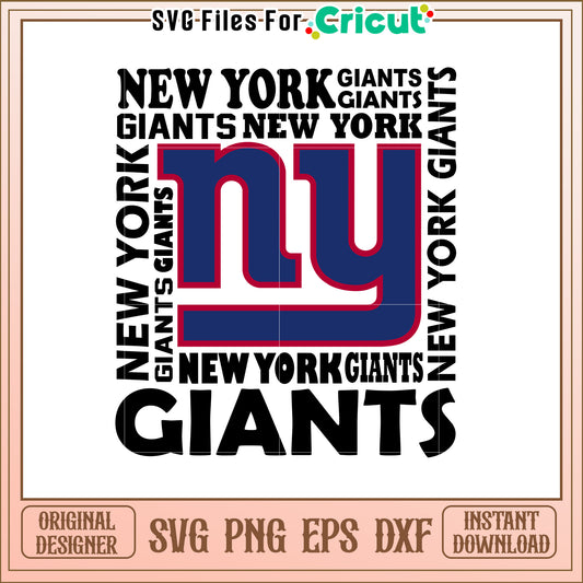 NY Giants Logo SVG Design Download