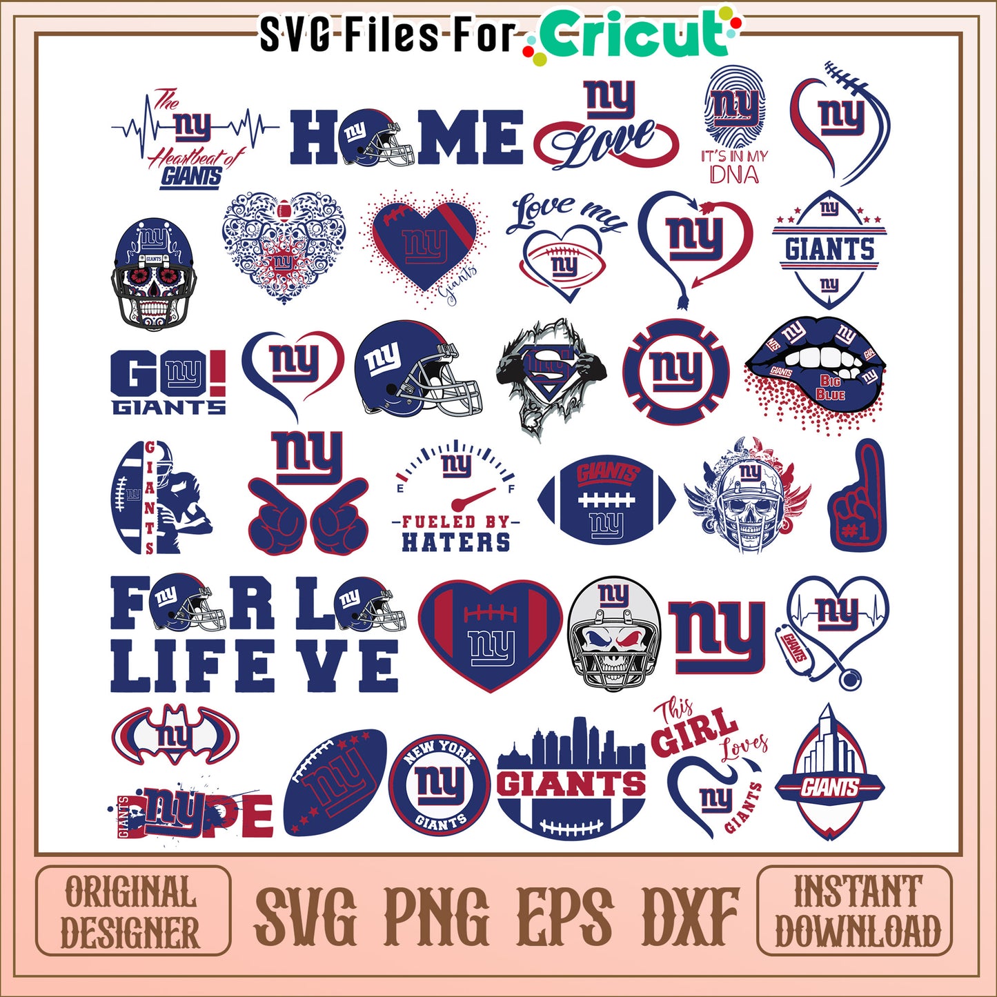 NY Giants SVG Bundle 25 Designs