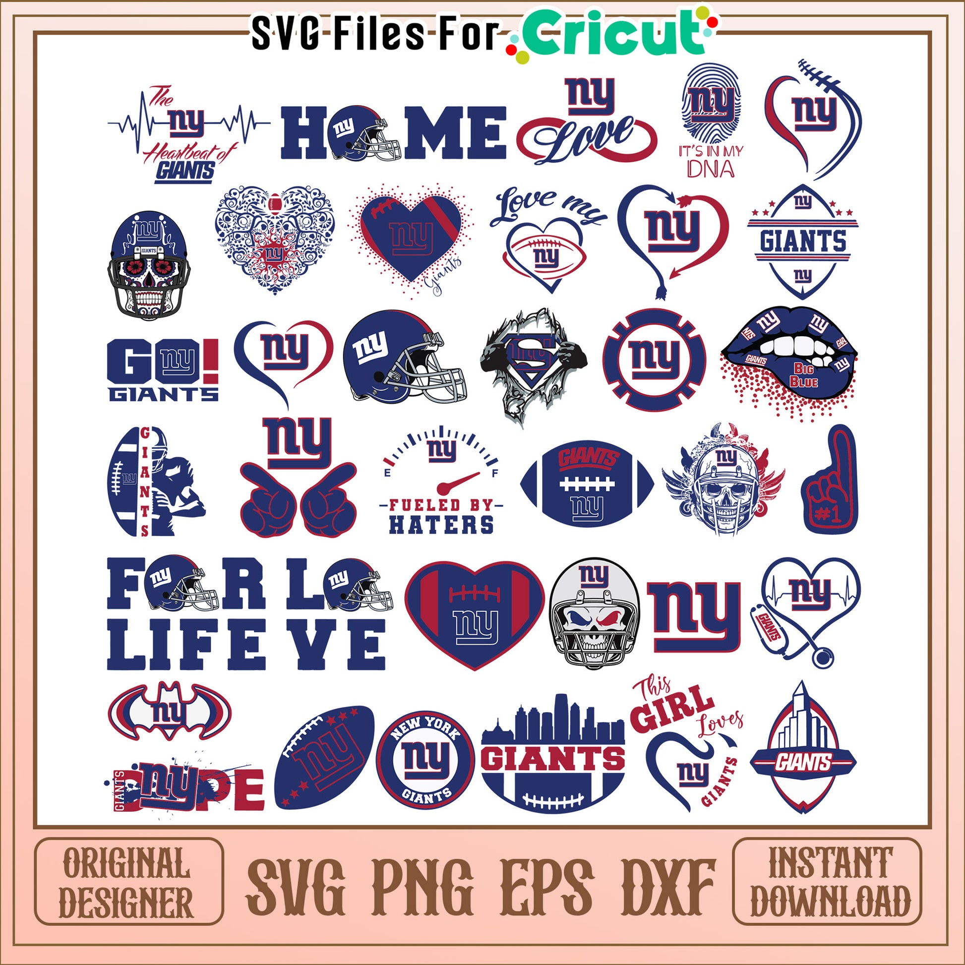 NY Giants SVG Bundle 25 Designs