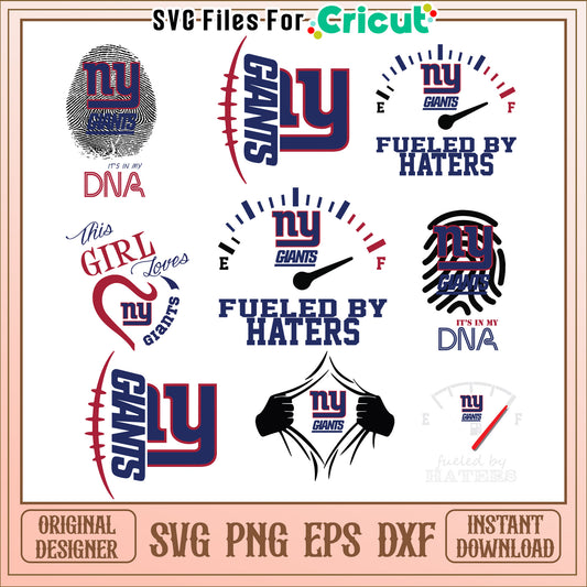 NY Giants SVG Bundle Instant Download