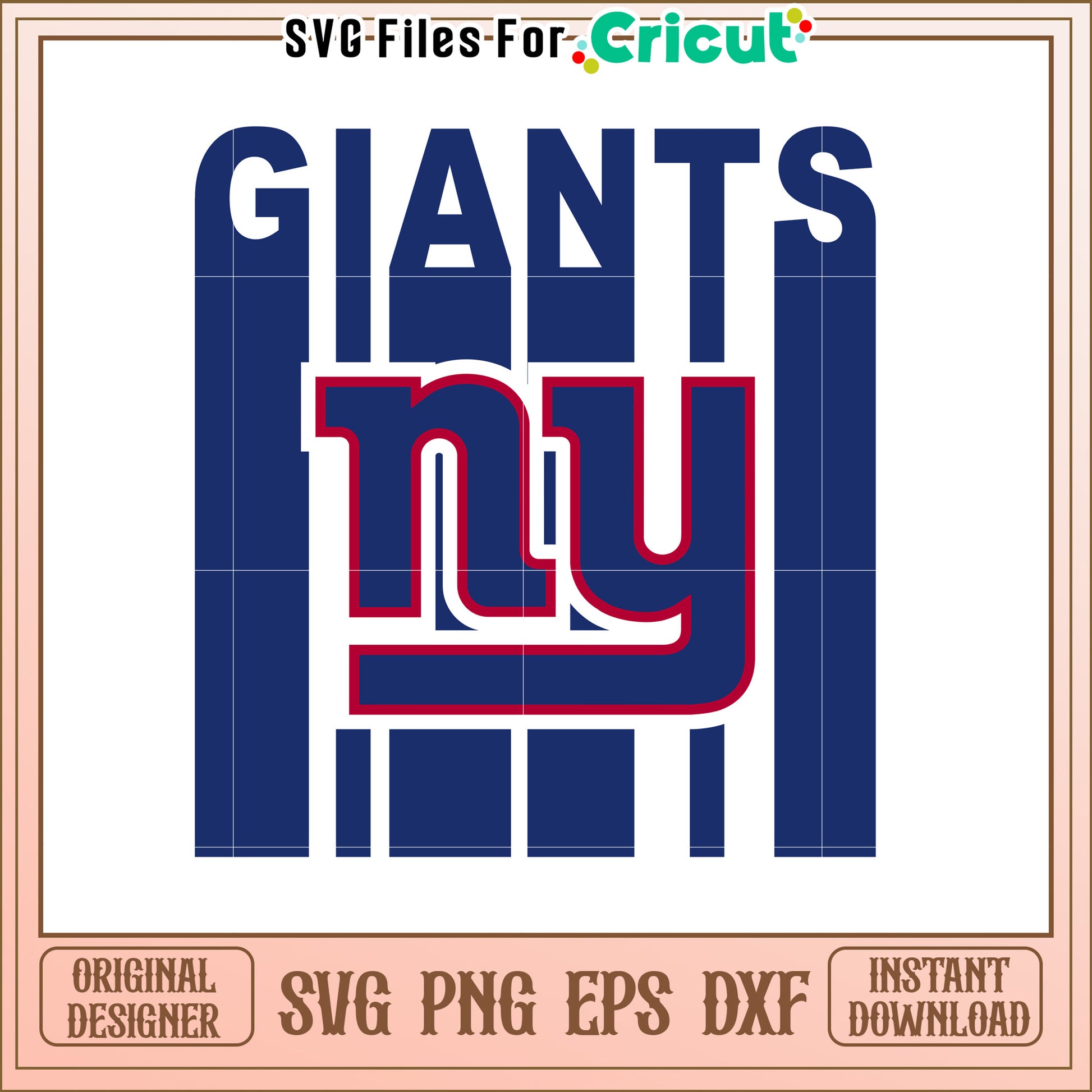 NY Giants SVG Design Football Logo
