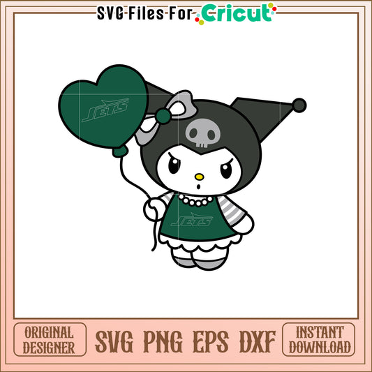 NY Jets Kuromi SVG Design