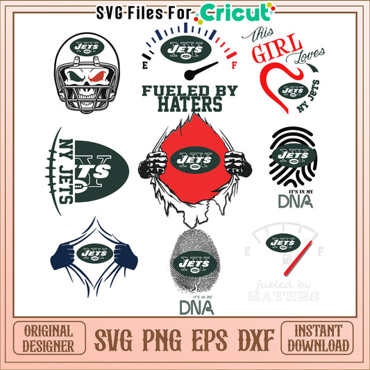 NY Jets SVG Bundle Instant Download