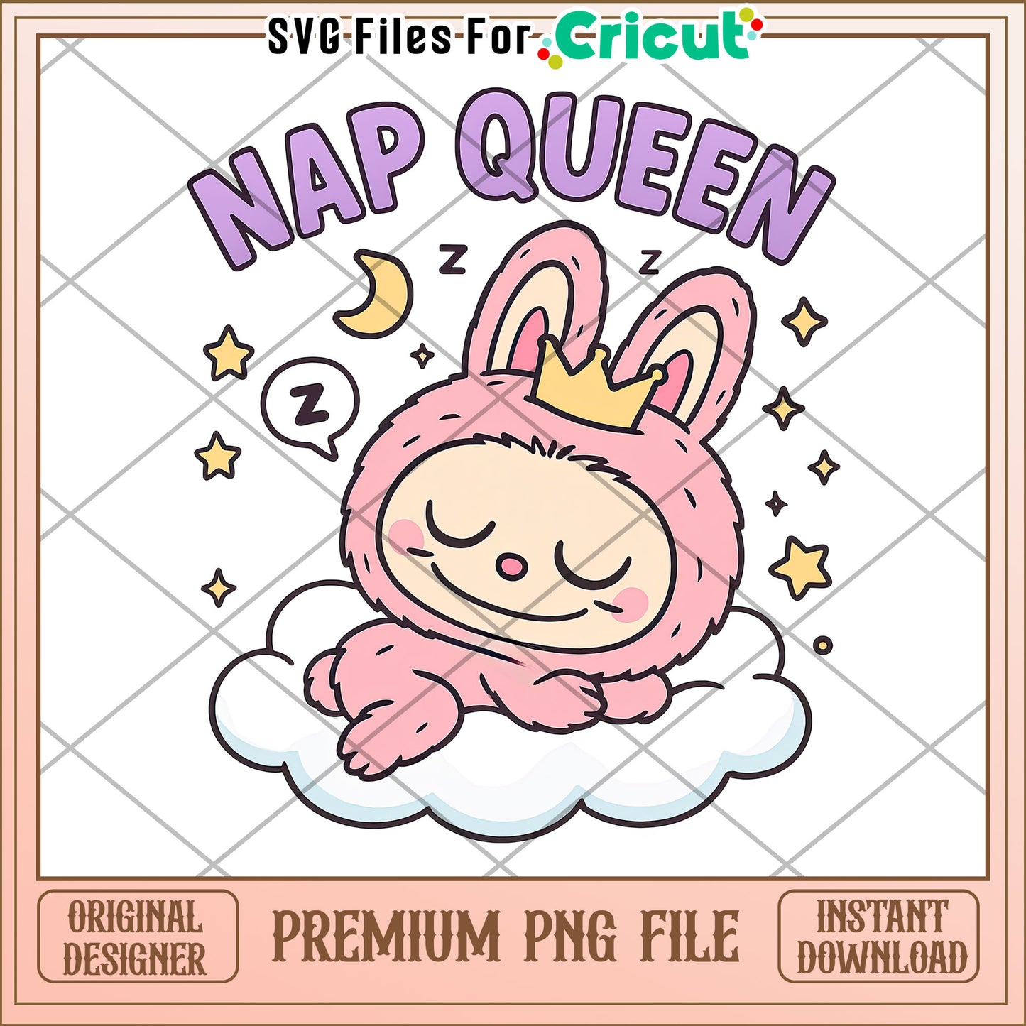 Nap queen labubu png, labubu quotes png, labubu cartoon png