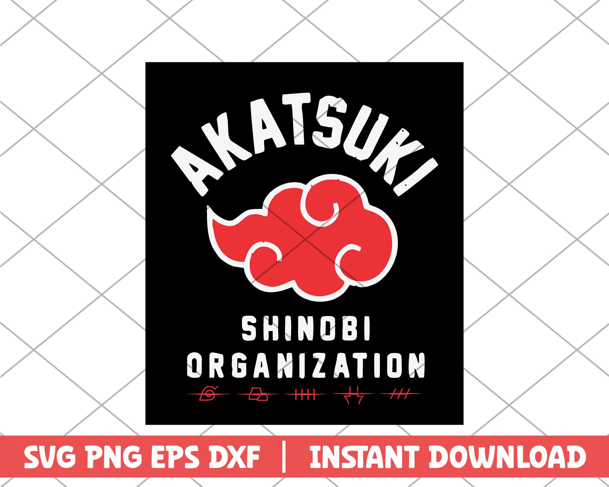 Naruto Akatsuki shinobi organization anime svg