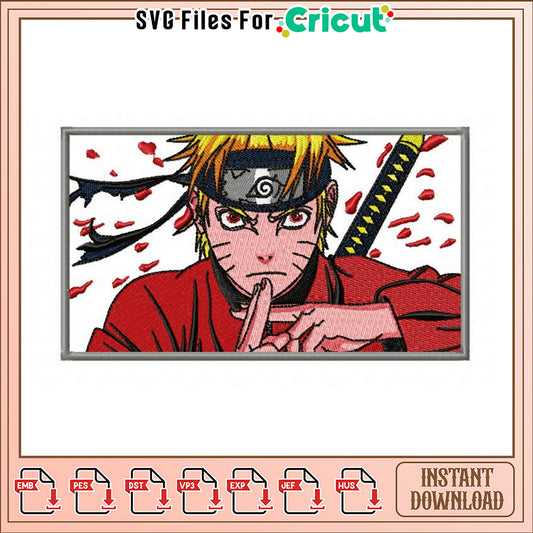 Naruto Embroidery Design Instant Download