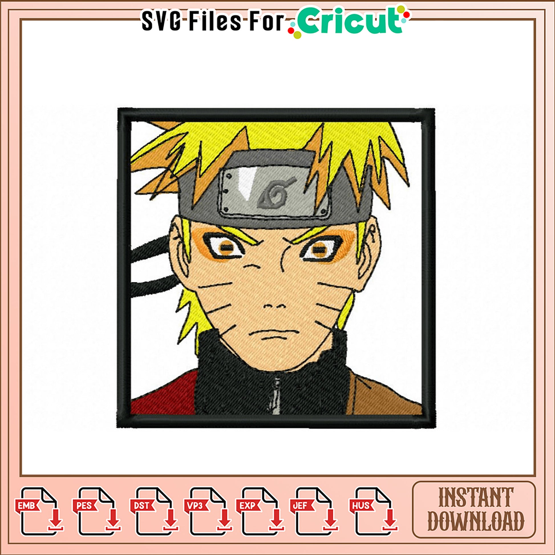 Naruto Embroidery Design Instant Download for Crafts