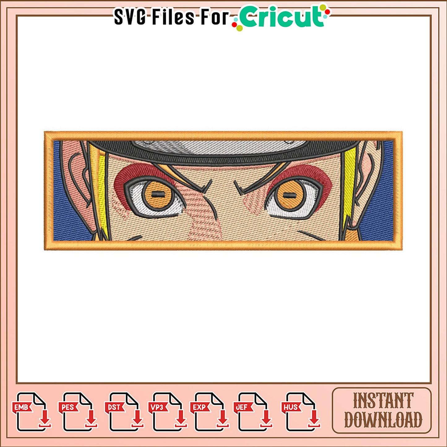 Naruto Eyes Embroidery Design Instant Download