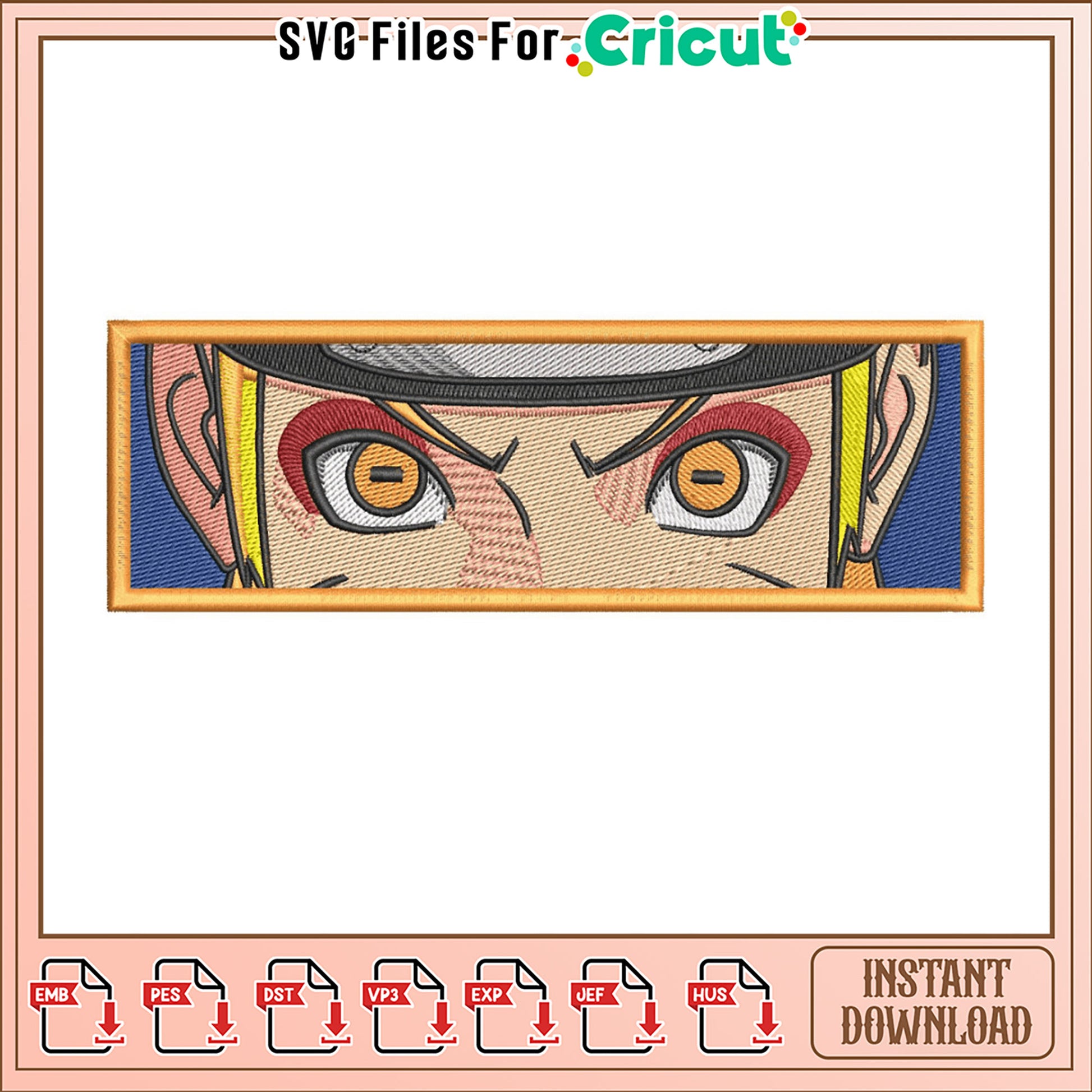 Naruto Eyes Embroidery Design Instant Download