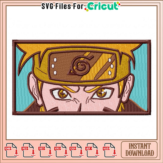 Naruto Head Embroidery Design Instant Download