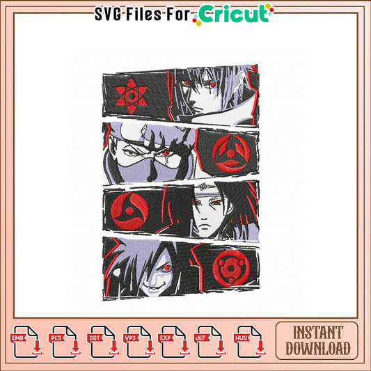 Naruto Inspired Embroidery Design Downloadable File
