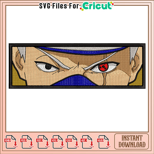 Naruto Inspired Eye Design Embroidery Pattern Download