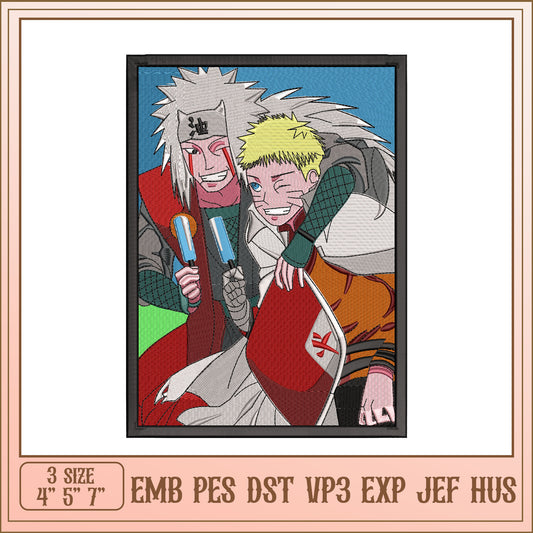 Naruto Jiraiya Embroidery Design