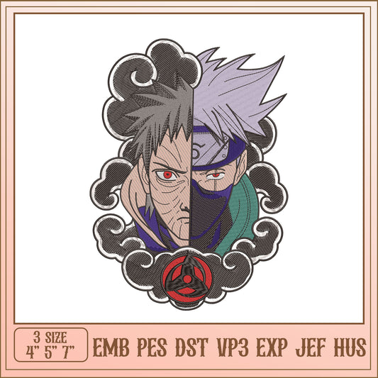 Naruto Kakashi Embroidery Design