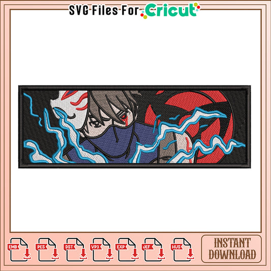 Naruto Kakashi Embroidery Design Instant Download