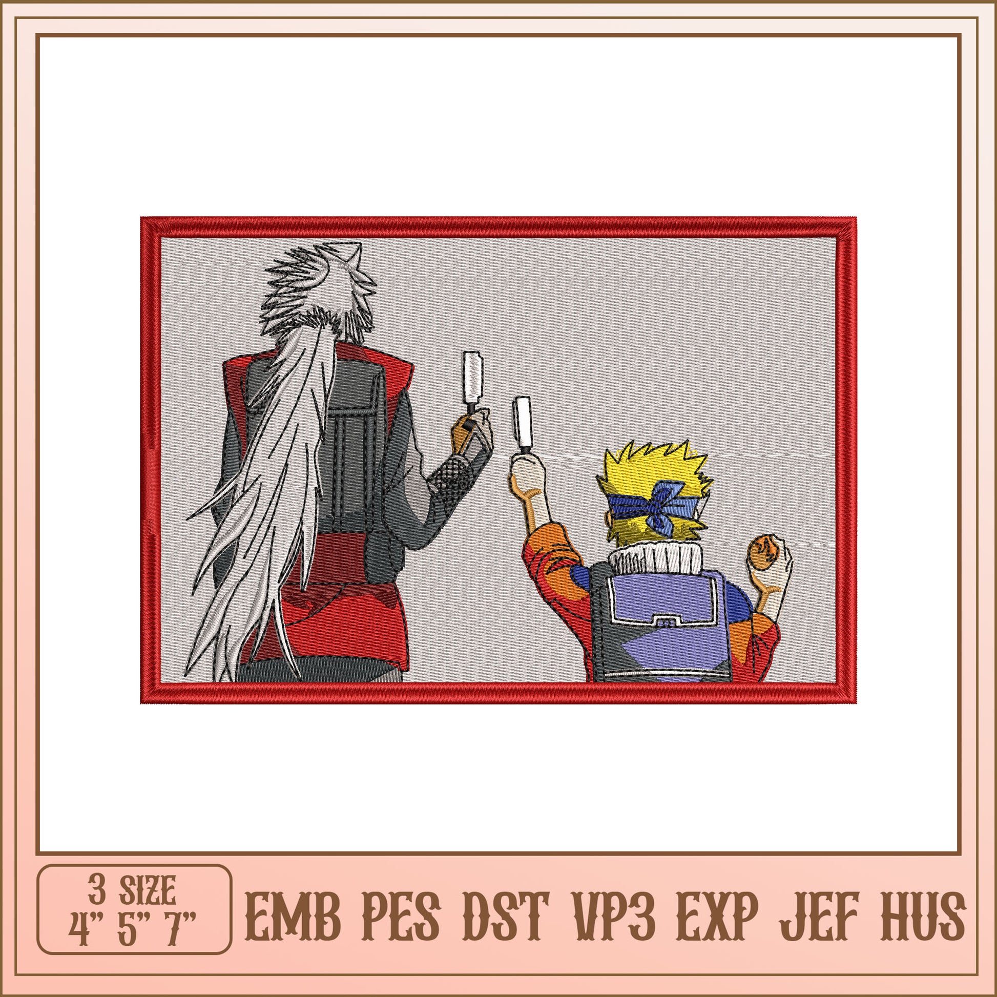 Naruto Kakashi Embroidery Design