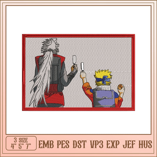 Naruto Kakashi Embroidery Design
