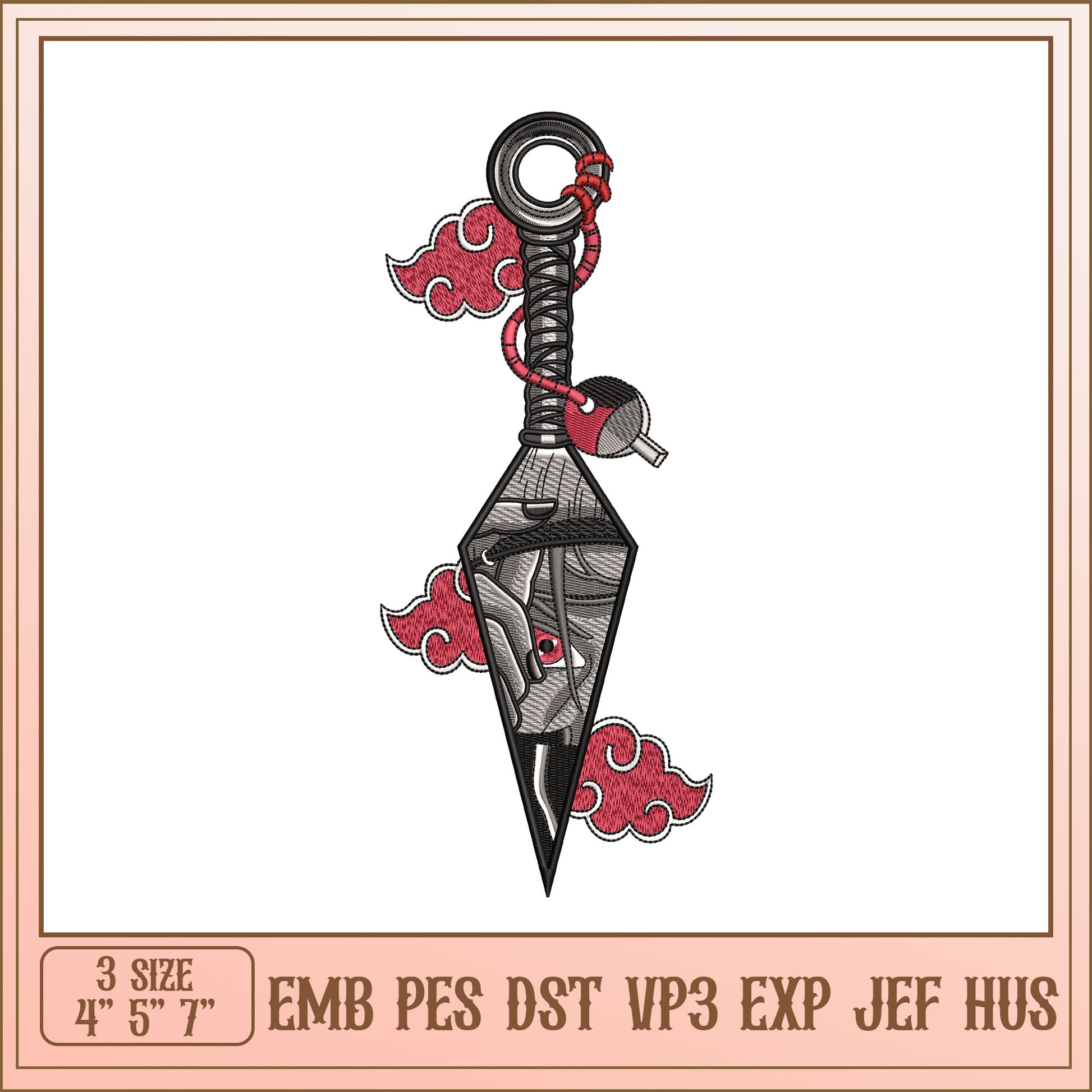 Naruto Kunai Embroidery Design