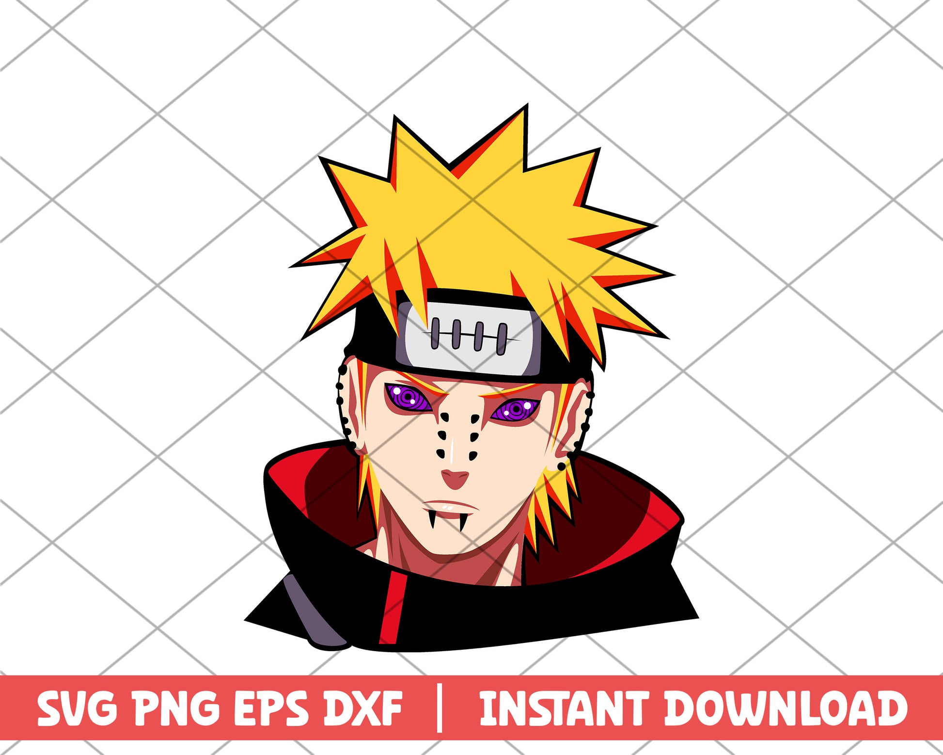 Naruto Nagato Pain anime svg