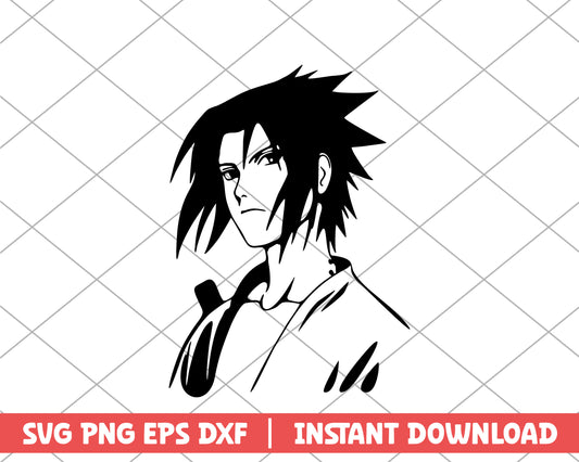 Naruto Sasuke character anime svg