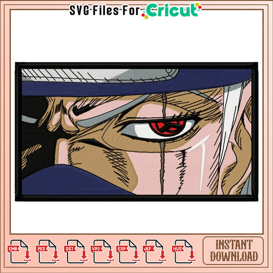 Naruto Sharingan Eye Embroidery Design