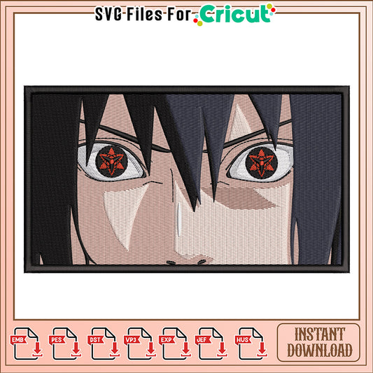 Naruto Sharingan Eyes Embroidery Design