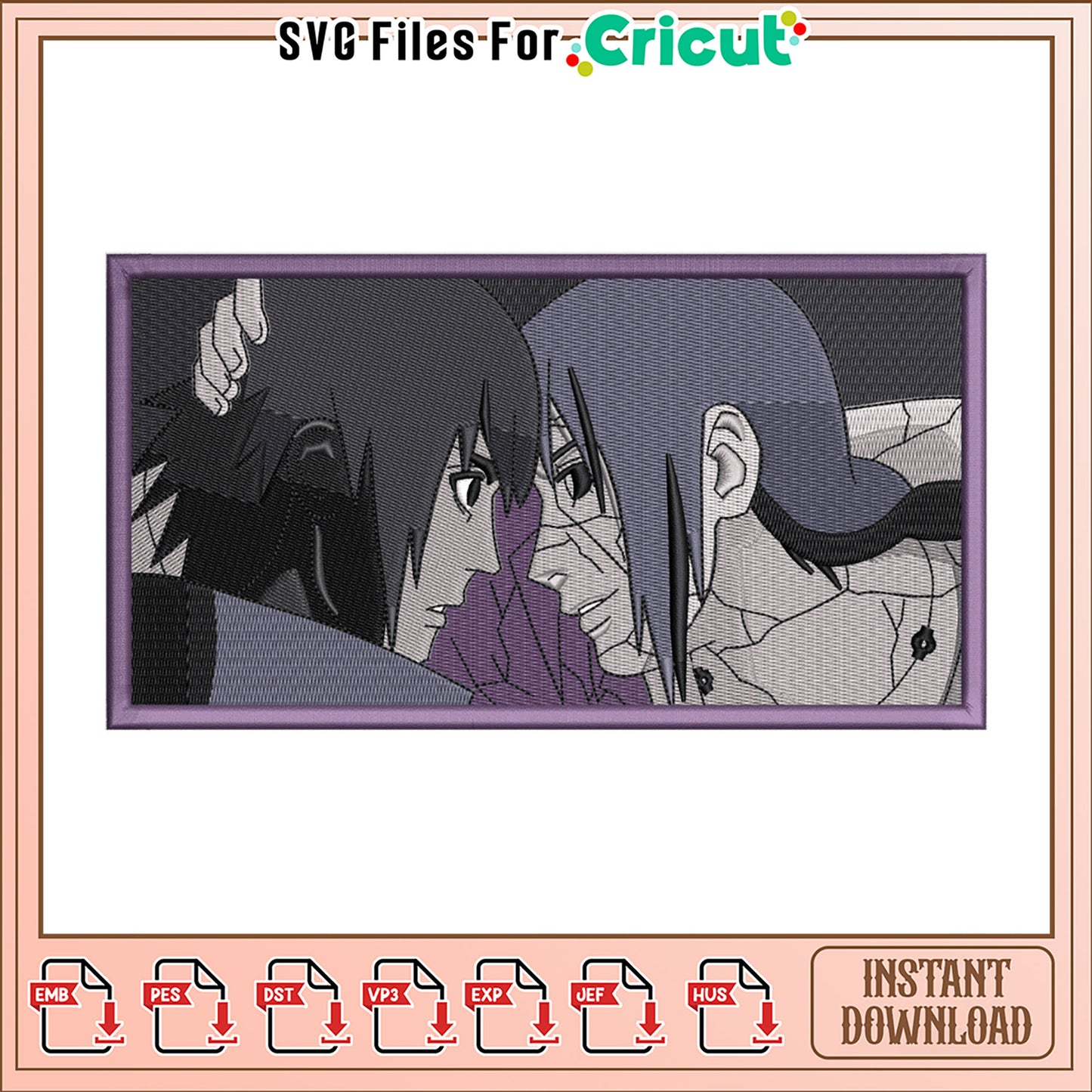 Naruto Shippuden Embroidery Design Instant Download