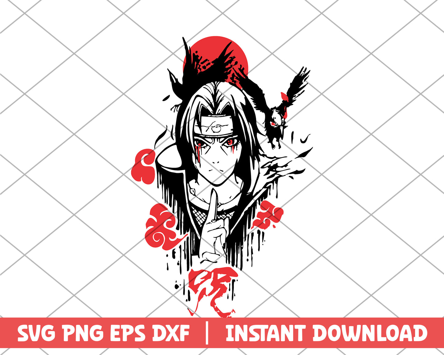 Naruto Uchiha Itachi anime svg