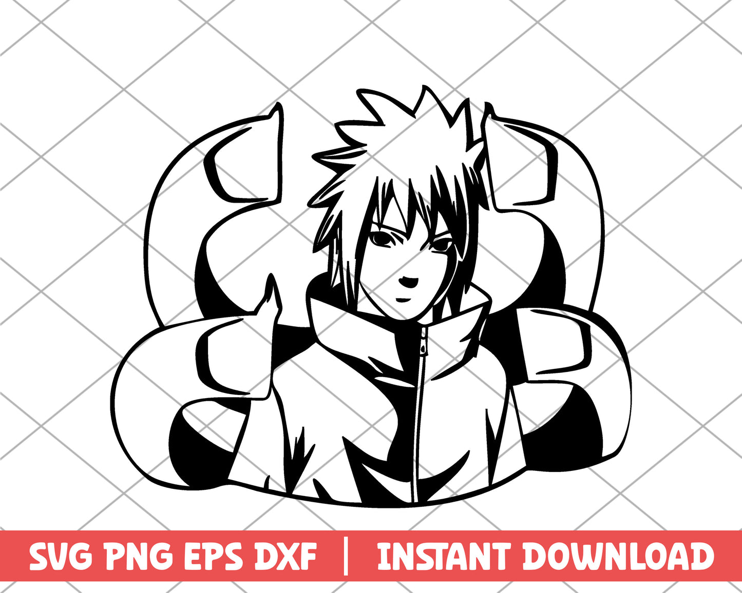 Naruto Uchiha Sasuke fanart anime svg