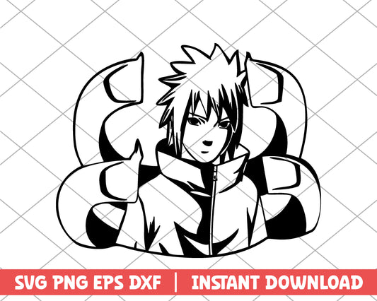 Naruto Uchiha Sasuke fanart anime svg