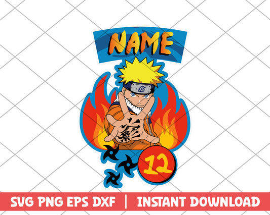 Naruto Uzumaki Naruto name 12 anime svg