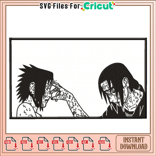 Naruto & Itachi Embroidery Design Instant Download