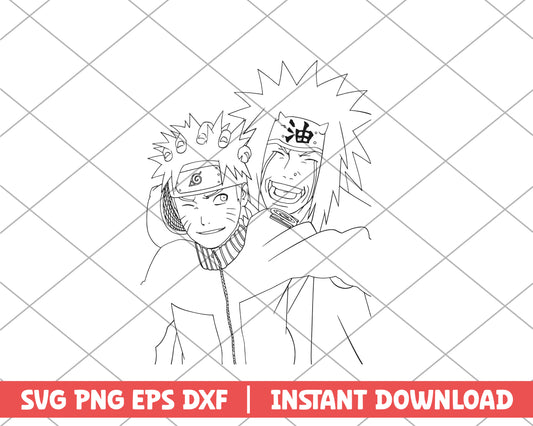 Naruto and chiraja anime svg