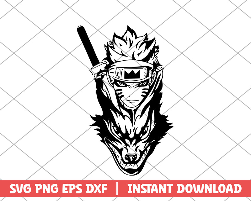 Naruto and kurama anime svg – svg files for cricut