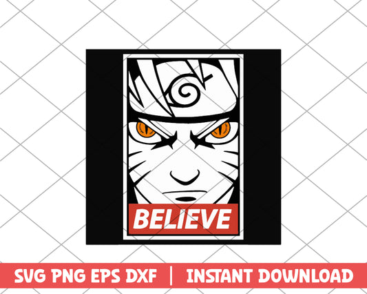 Naruto believe anime svg