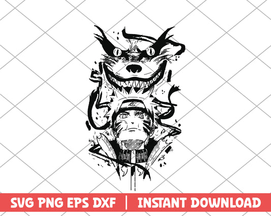 Naruto kurama anime svg
