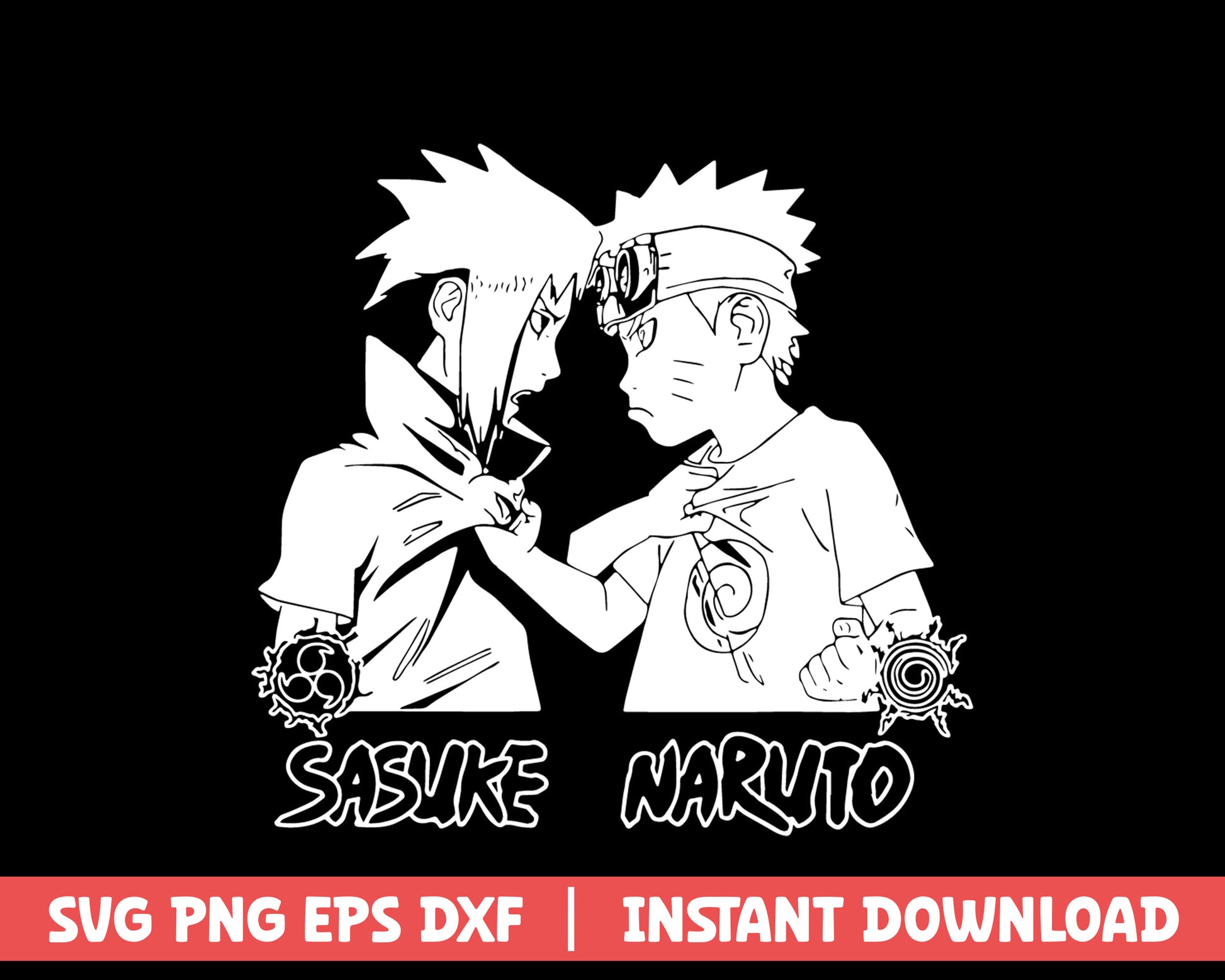 Naruto sasuke and naruto anime svg 