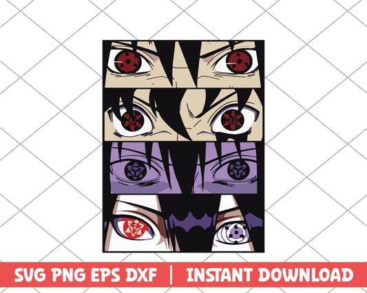 Naruto sharingan anime svg