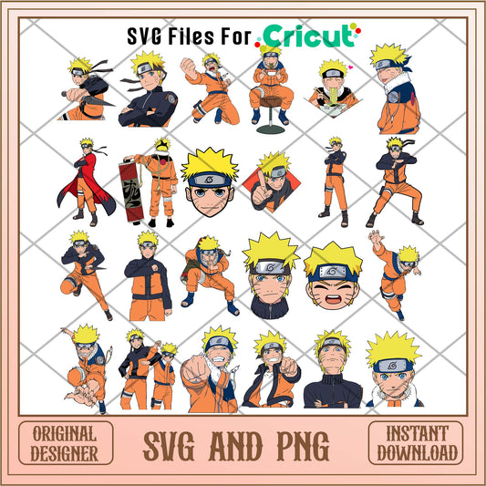 Anime Naruto cartoon svg, Naruto hero bundle - Svgfileforcricut