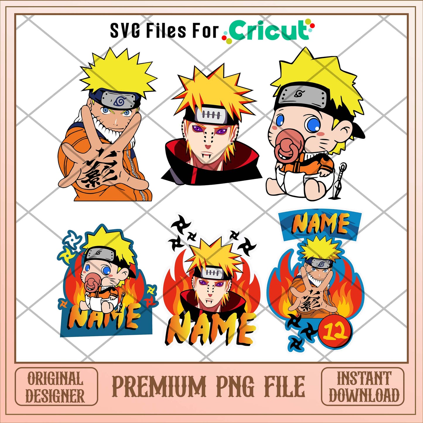 Anime Naruto characters in color png bundle