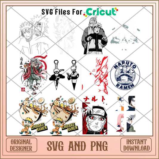 Naruto friends ramen bundle, Naruto svg bundle - Svgfileforcricut