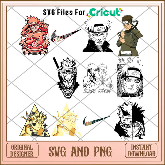 Anime movie Naruto svg, Naruto Sasuke bundle - Svgfileforcricut 