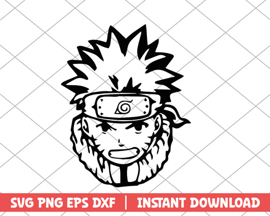 Naruto uzumaki naruto face anime svg 