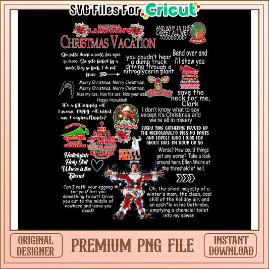 National Lampoon Christmas Vacation PNG File, Instant Download Design